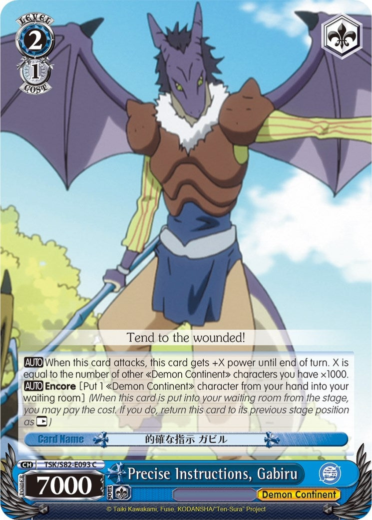 Precise Instructions Gabiru (82093) [TSK/S82] - Weiss Schwarz Single
