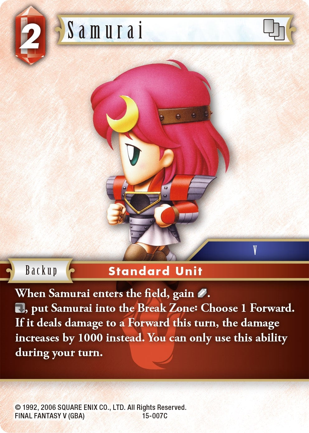 Samurai (15) [15] - Final Fantasy TCG Single