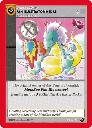 Fan Illustrator Medal (MEDALS) - MetaZoo Single
