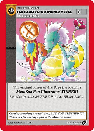 Fan Illustrator Winner Medal (MEDALS) - MetaZoo Single