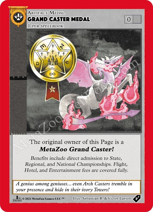 Grand Caster Medal (MEDALS) - MetaZoo Single