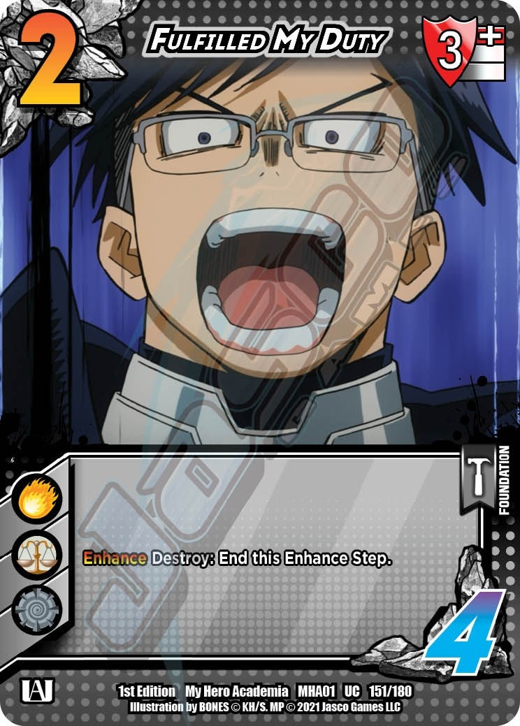 Fulfilled My Duty (151) [MHA] - UniVersus Single