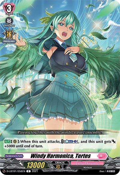 Windy Harmonica Tertes (1058) [D-LBT01] - Cardfight Vanguard Single