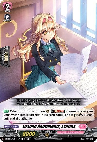 Loaded Sentiments Evelina (1071) [D-LBT01] - Cardfight Vanguard Single
