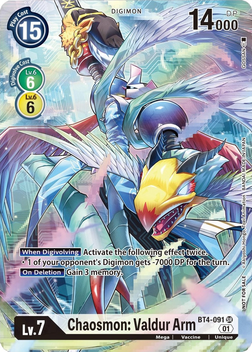 Chaosmon: Valdur Arm (1-Year Anniversary Box Topper) (4091) [BT04] - Digimon Card Game Single