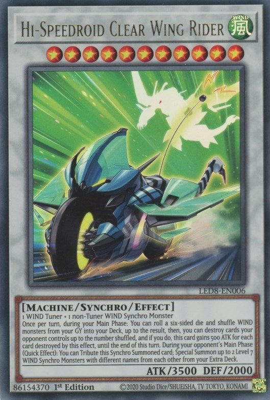Hi-Speedroid Clear Wing Rider (8006) (LED8) - YuGiOh Single