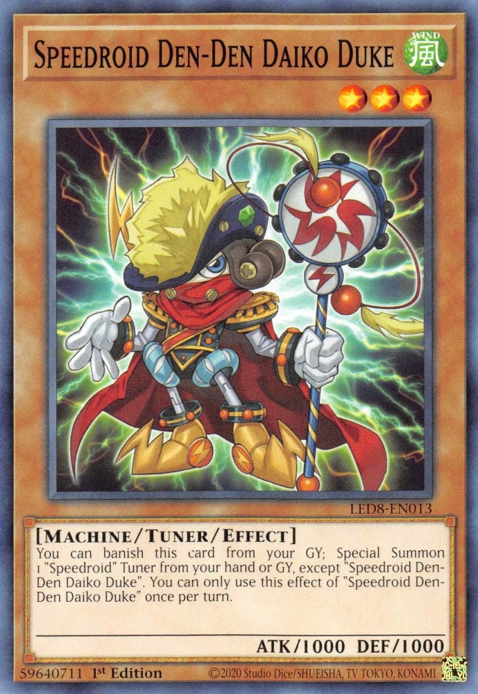 Speedroid Den-Den Daiko Duke (8013) (LED8) - YuGiOh Single
