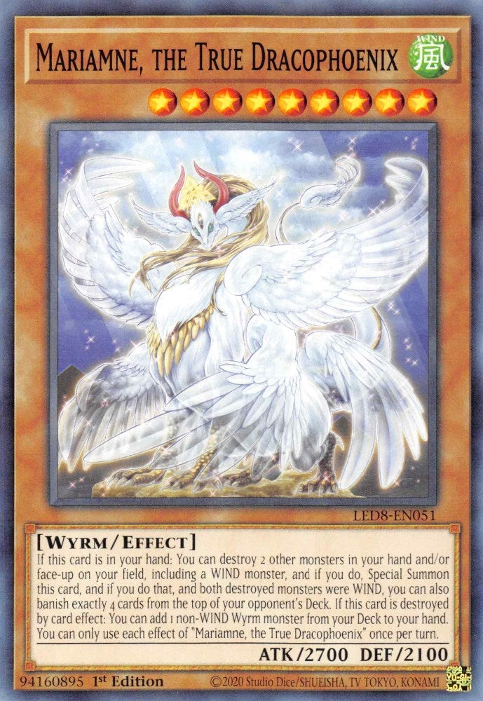 Mariamne the True Dracophoenix (8051) (LED8) - YuGiOh Single