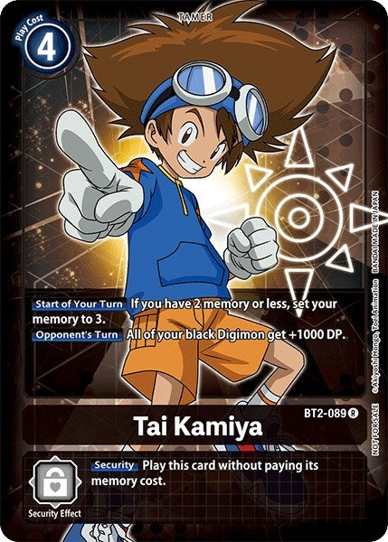 Tai Kamiya - BT2-089 (Official Tournament Pack Vol.3) (2089) [BT01-03] - Digimon Card Game Single