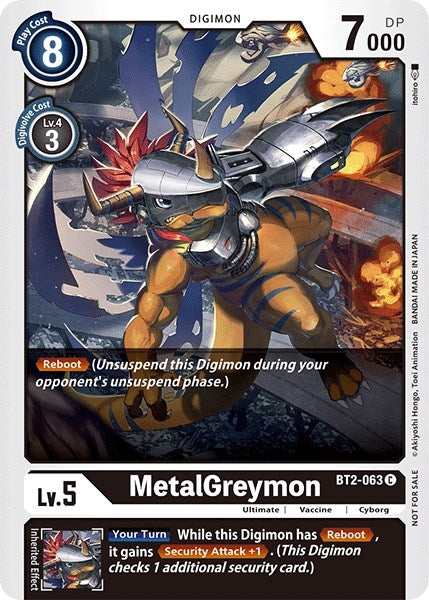 MetalGreymon - BT2-063 (Official Tournament Pack Vol.3) (2063) [BT01-03] - Digimon Card Game Single
