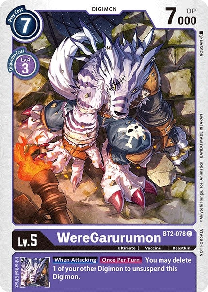 WereGarurumon - BT2-078 (Official Tournament Pack Vol.3) (2078) [BT01-03] - Digimon Card Game Single