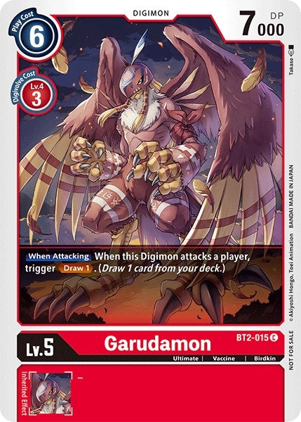 Garudamon - BT2-015 (Official Tournament Pack Vol.3) (2015) [BT01-03] - Digimon Card Game Single