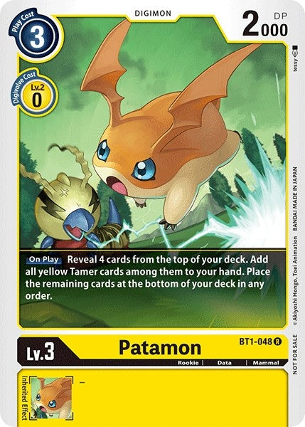 Patamon (Official Tournament Pack Vol.3) (1048) [BT01-03] - Digimon Card Game Single
