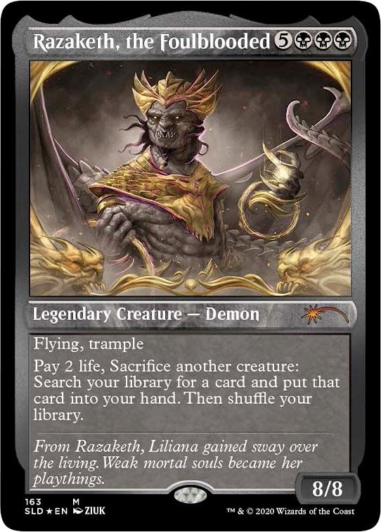 Razaketh the Foulblooded (Foil Etched) (163) [SLD] - MTG Single