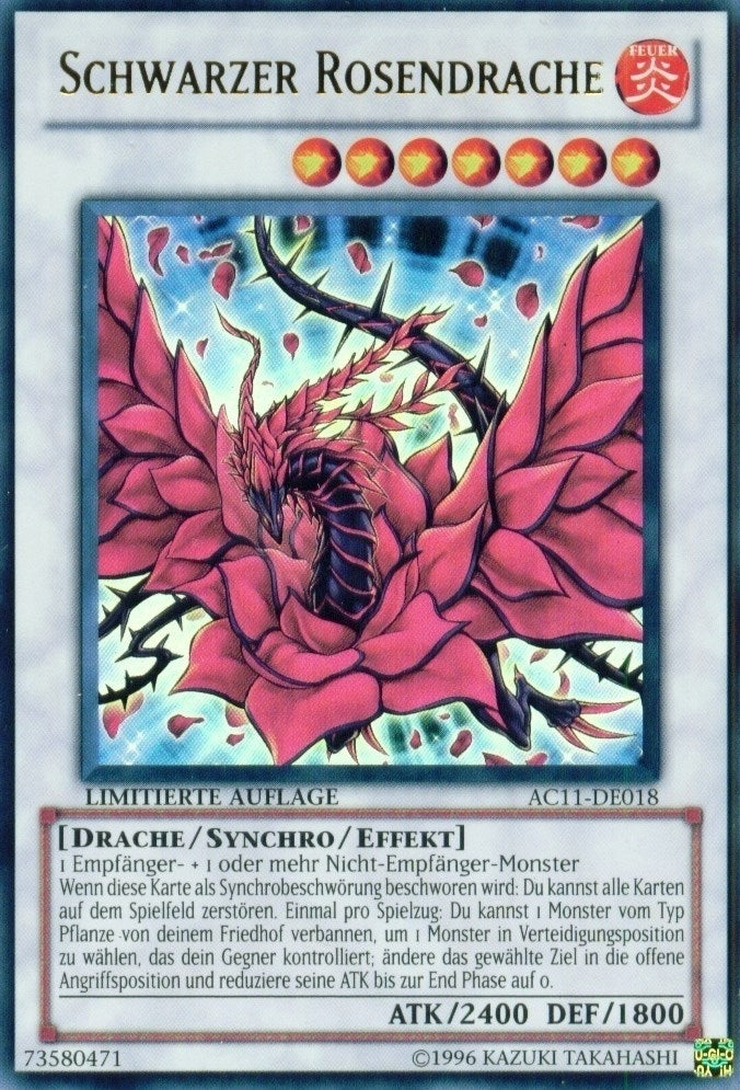 Black Rose Dragon (German) - ’Schwarzer Rosendrache’ (11018) (AC11) - YuGiOh Single