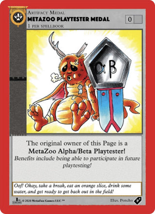 Metazoo Playtester Medal (MEDALS) - MetaZoo Single