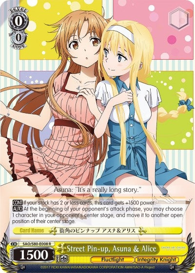 Street Pin-up Asuna & Alice (80008) [SAO/S80] - Weiss Schwarz Single