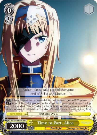 Time to Part Alice (80013) [SAO/S80] - Weiss Schwarz Single