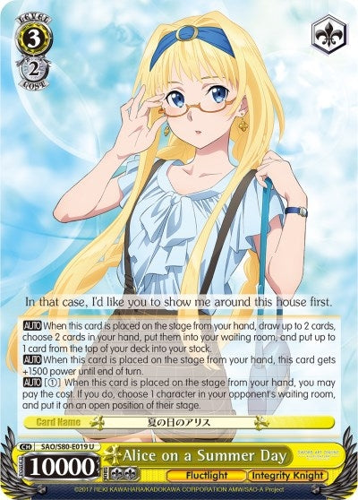 Alice on a Summer Day (80019) [SAO/S80] - Weiss Schwarz Single