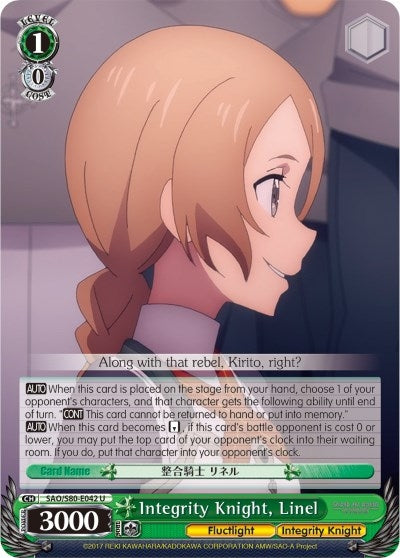 Integrity Knight Linel (80042) [SAO/S80] - Weiss Schwarz Single