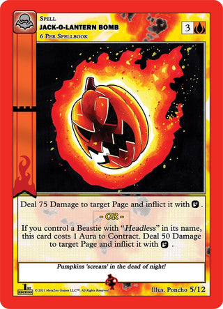 Jack-O-Lantern Bomb (5) (NFFE-RE) - MetaZoo Single
