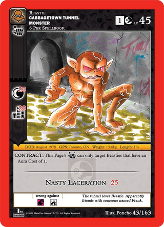Cabbagetown Tunnel Monster (43) (NFFE) - MetaZoo Single
