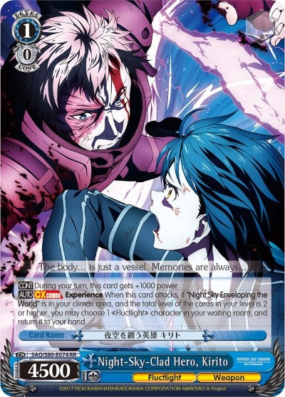 Night-Sky-Clad Hero Kirito (80074) [SAO/S80] - Weiss Schwarz Single