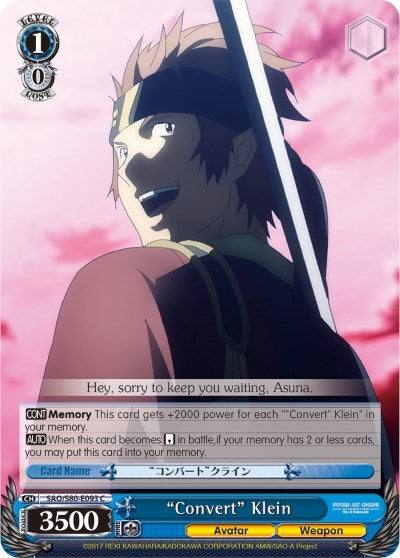’Convert’ Klein (80093) [SAO/S80] - Weiss Schwarz Single