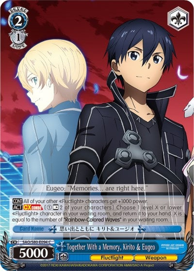 Together With a Memory Kirito & Eugeo (80094) [SAO/S80] - Weiss Schwarz Single