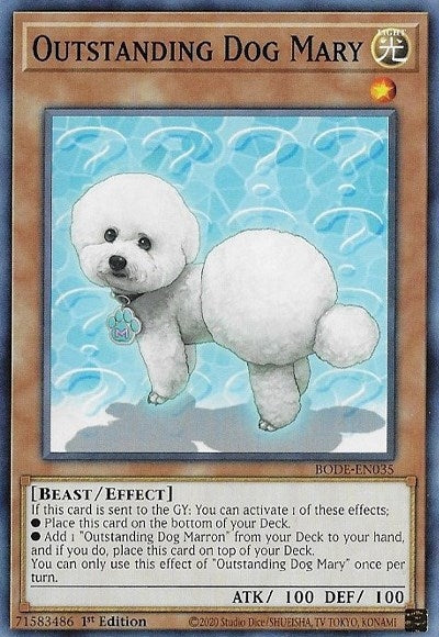 Outstanding Dog Mary (35) (BODE) - YuGiOh Single