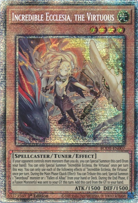 Incredible Ecclesia the Virtuous (Starlight Rare) (7) (BODE) - YuGiOh Single