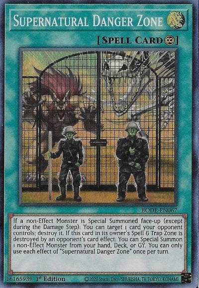 Supernatural Danger Zone (67) (BODE) - YuGiOh Single