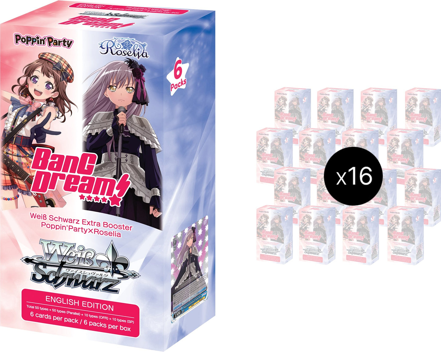 Poppin’Party x Roselia Extra Booster Box Case [BD/WE35] - Weiss Schwarz Sealed