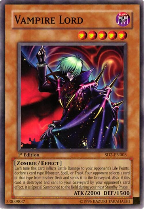 Vampire Lord (2003) - YuGiOh Single