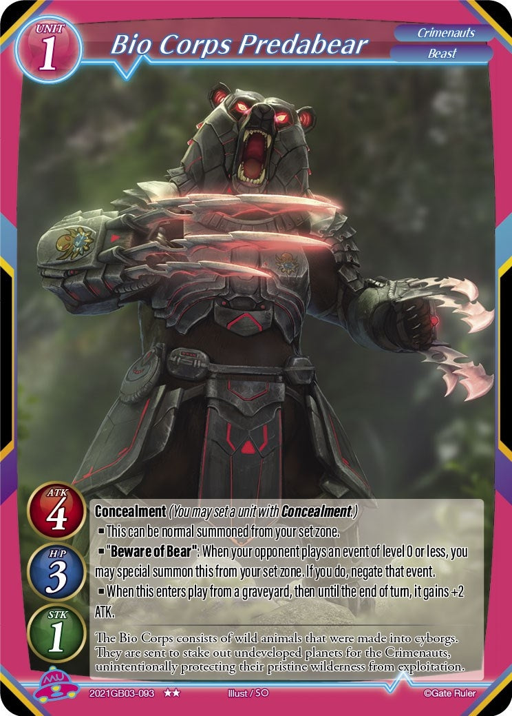 Bio Corps Predabear (2021) [GB03] - Gate Ruler Single