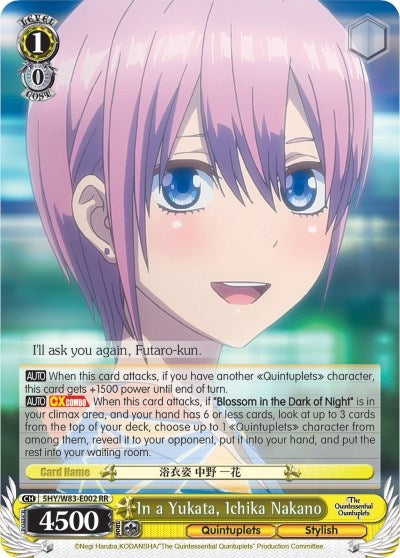 In a Yukata Ichika Nakano (5) [5HY/W83] - Weiss Schwarz Single