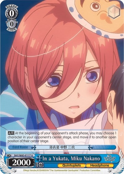 In a Yukata Miku Nakano (5) [5HY/W83] - Weiss Schwarz Single