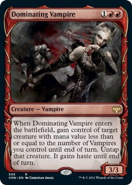 Dominating Vampire (Showcase) (305) [VOW] - MTG Single