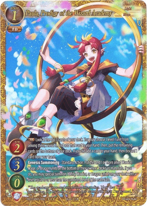Paula Prodigy of the Wizard Academy (Extended Art) (2021) [GB03] - Gate Ruler Single