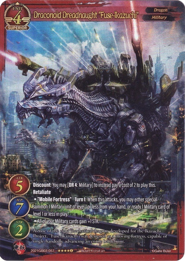 Draconoid Dreadnaught ’Fuse-Ikazuchi’ (Full Art) (2021) [GB03] - Gate Ruler Single