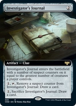 Investigator’s Journal (Extended Art) (396) [VOW] - MTG Single