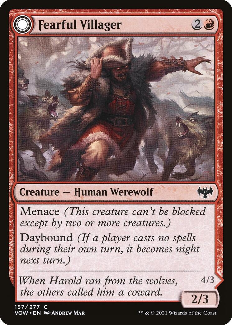 Fearful Villager (157) [VOW] - MTG Single