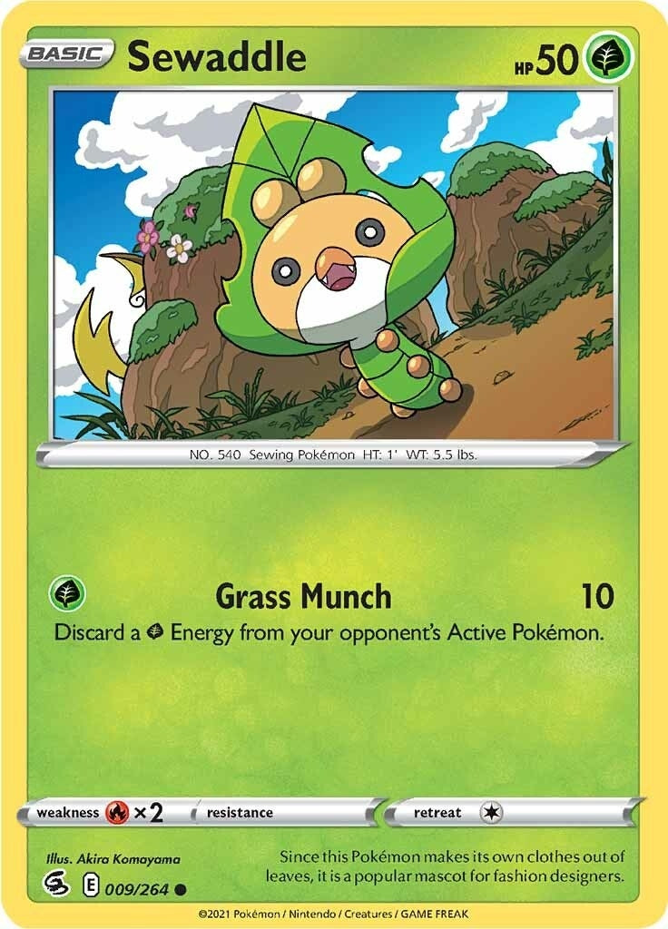 Image for Sewaddle (009/264) (SWSH08: Fusion Strike) - Pokemon