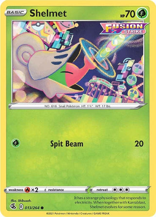 Image for Shelmet (013/264) (SWSH08: Fusion Strike) - Pokemon