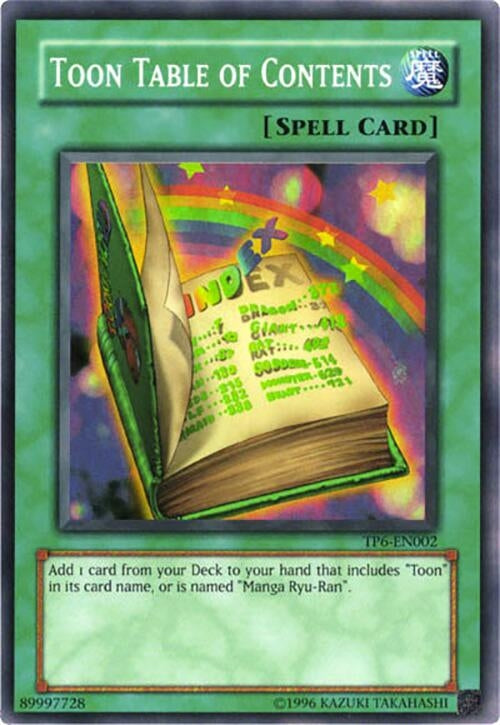Toon Table of Contents (6002) - YuGiOh Single