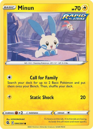 Image for Minun (090/264) (SWSH08: Fusion Strike) - Pokemon