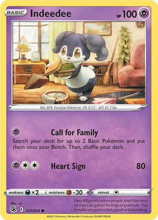 Image for Indeedee (127/264) (SWSH08: Fusion Strike) - Pokemon