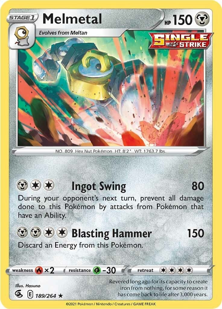 Image for Melmetal (189/264) (SWSH08: Fusion Strike) - Pokemon