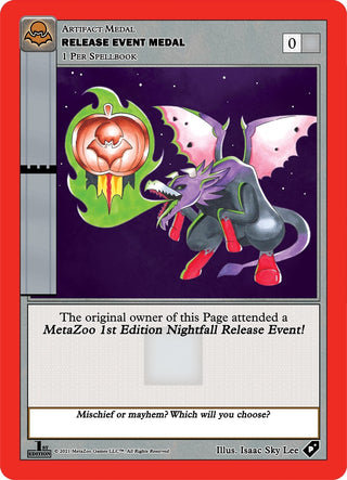 Release Event Medal (Nightfall) (MEDALS) - MetaZoo Single