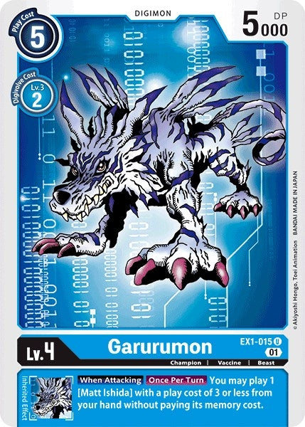 Garurumon (1015) [EX01] - Digimon Card Game Single